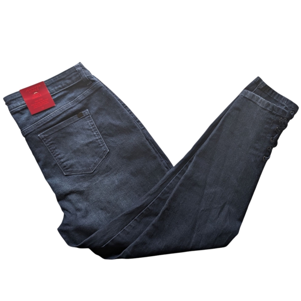 Consinged NWT - JLo Dark Blue Mid Rise Skinny Ankle Jeans - 12